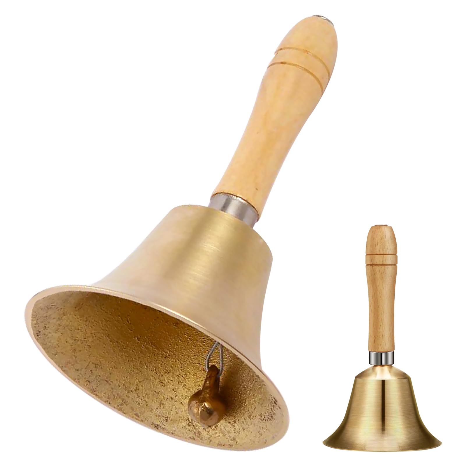 GmeDhc Metal Chimes, Hand Bells, Christmas Bells, Santa Claus Bell for School, Reception Dinner Hotel Service Decorate Home