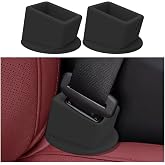 HZEL Car Seat Belt Buckle Holder, 2PCS Silicone Easy Access Vehicle Seatbelt Booster, Automotive Safetybelt Fixer Accessories to Make Buckling Upright Positioning, Universal for Most Cars (Black)