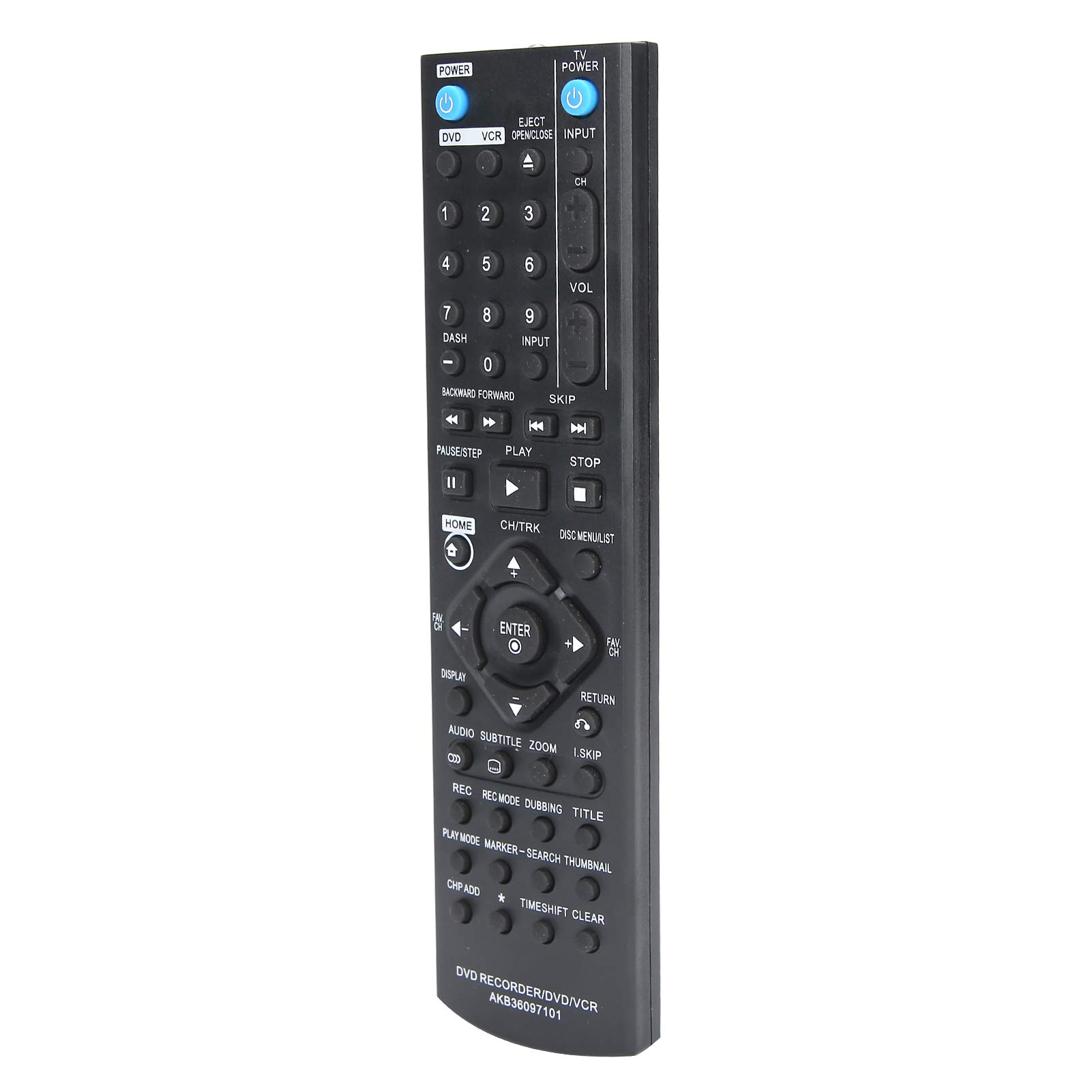 DVD Recorder Remote Control, DVD/VCR/DVDR Recorder Controller Remote Control Ideal Replacement Choice Compatible for RC286H/RC297H/RC397H DVD VCR DVDR Recorder