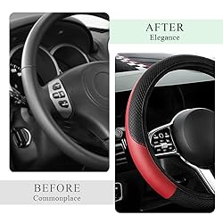 Wevdn Elastic Car Steering Wheel Cover, Microfiber