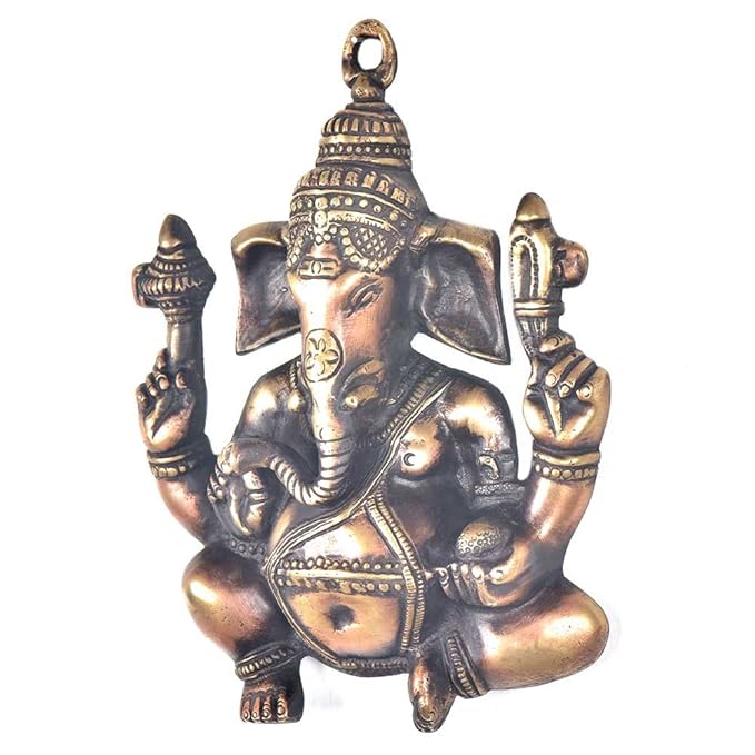 Buy Indianshelf Handmade Antique Brass Ganesha Wall