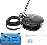 Oasser Airbrush Compressor Kit 0.3mm 7cc 1000mAh Battery Black view 1