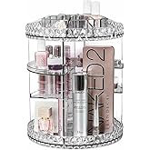 Organizador De Acrílico Giratório 360º Para Cosméticos/Pincéis/Perfumes Ajustável/Porta Maquiagem Acabamento Premium