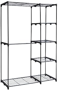 Whitmor Deluxe Double Rod Freestanding Closet Heavy Duty Storage Organizer