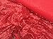 ShiDianYi 3 Feet 1 Yards-Red-Sequin Fabric, by The Yard, Sequin Fabric, Tablecloth, Linen, for Xmas Decor (1Yard 1PC Red)