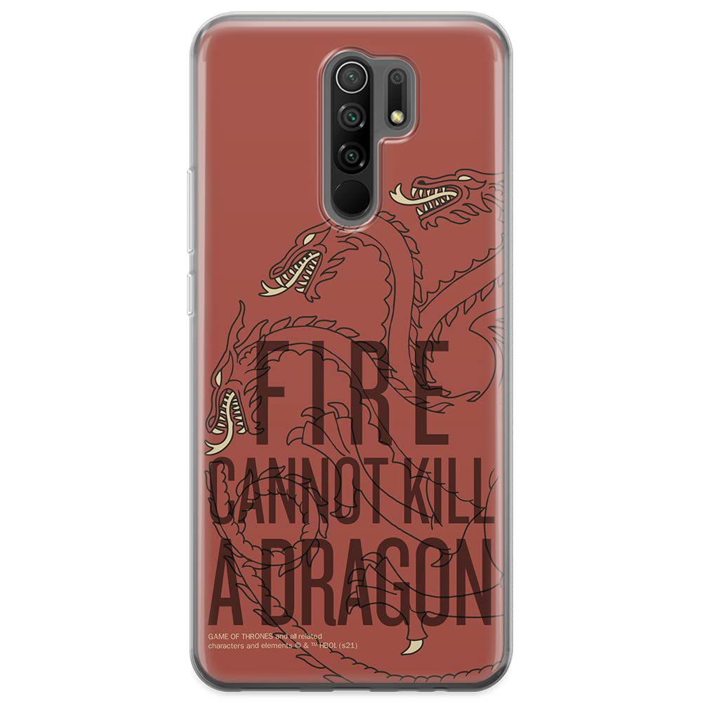 ERT GROUP mobile phone case for Xiaomi REDMI 9 original and officially Licensed Game of Thrones pattern 015 optimally adapted to the shape of the mobile phone, case made of TPU