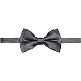 Retreez Solid Matte Color Woven Microfiber Pre-tied Boy's Bow Tie