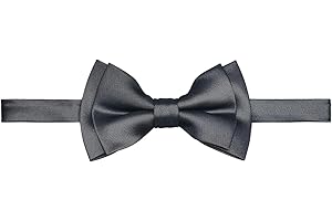 Retreez Solid Matte Color Woven Microfiber Pre-tied Boy's Bow Tie