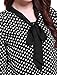 Allegra K Women Tie-Bow Neck All Over Dots 3/4 Sleeve NEW Leisure Blouse Medium (US 10)