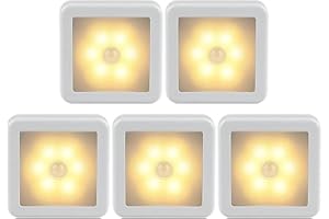 5Pack Motion Sensor LED Closet Light Dimmable Under Cabinet Counter Lighting for Kitchen Wardrobe