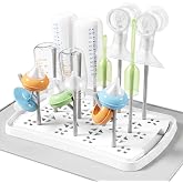 Lifewit Portable Baby Bottle Drying Rack with Drain Mat &amp; Tray, BPA Free | Detachable Bottle Drying Tree for Home &amp; Travel, Space Saving Dryer Holder for Pump Parts, Pacifiers, Newborn Essentials
