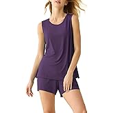 Latuza Women's Viscose Pajama Tank Top Shorts Lounge Set