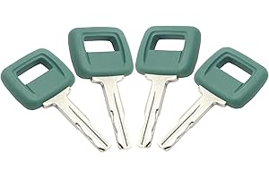 EATAKWARD 11039228 Ignition Keys Replacement for Volvo Loader Haul Truck Heavy Equipment, Green, 4PCS