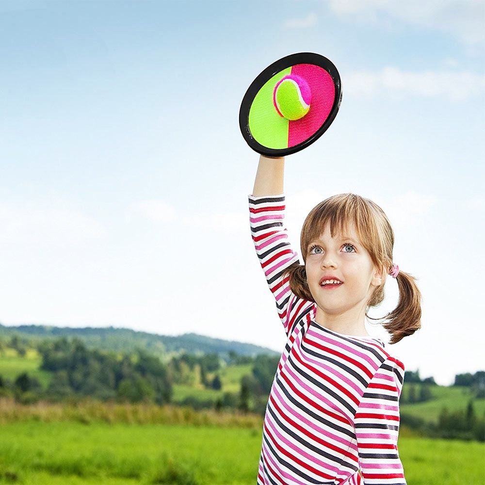 Enshey Throw & Fang Fledermaus Nylon Ball Spiel Set - Kind Kind im freien Garten Garten Strand Picknick Party Familie Poolspielzeug