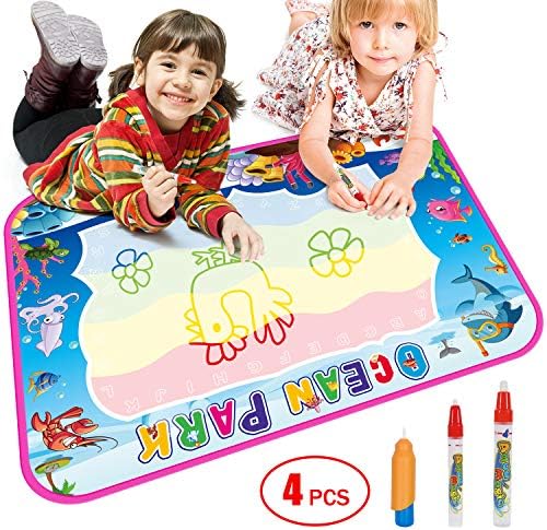 Toch Drawing Doodle Mat, Painting Writing Magic Mat with 3 Magic Water Pens, for Kids Girl Boy Gift