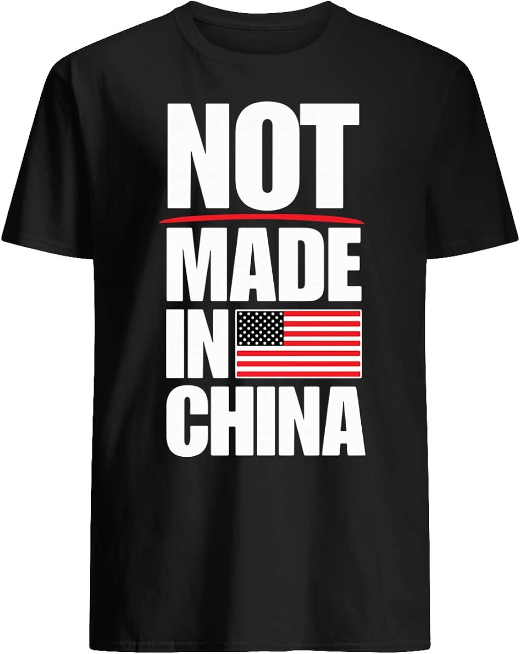 Not Made in China American Flag TShirt Amazon.co.uk Clothing