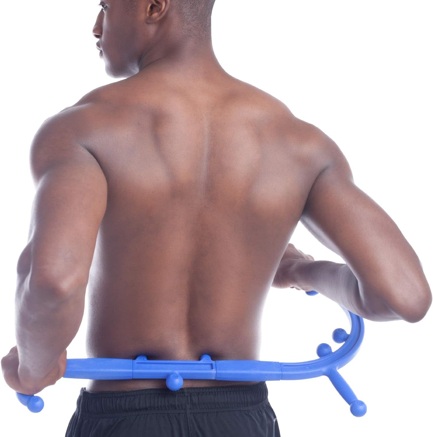 Body Back Buddy Cane Portable Self Massage Stick with Usage Poster - Back, Neck & Shoulder Trigger Point Therapy Travel Massager by Body Back Company (Blue): Health & Personal Care