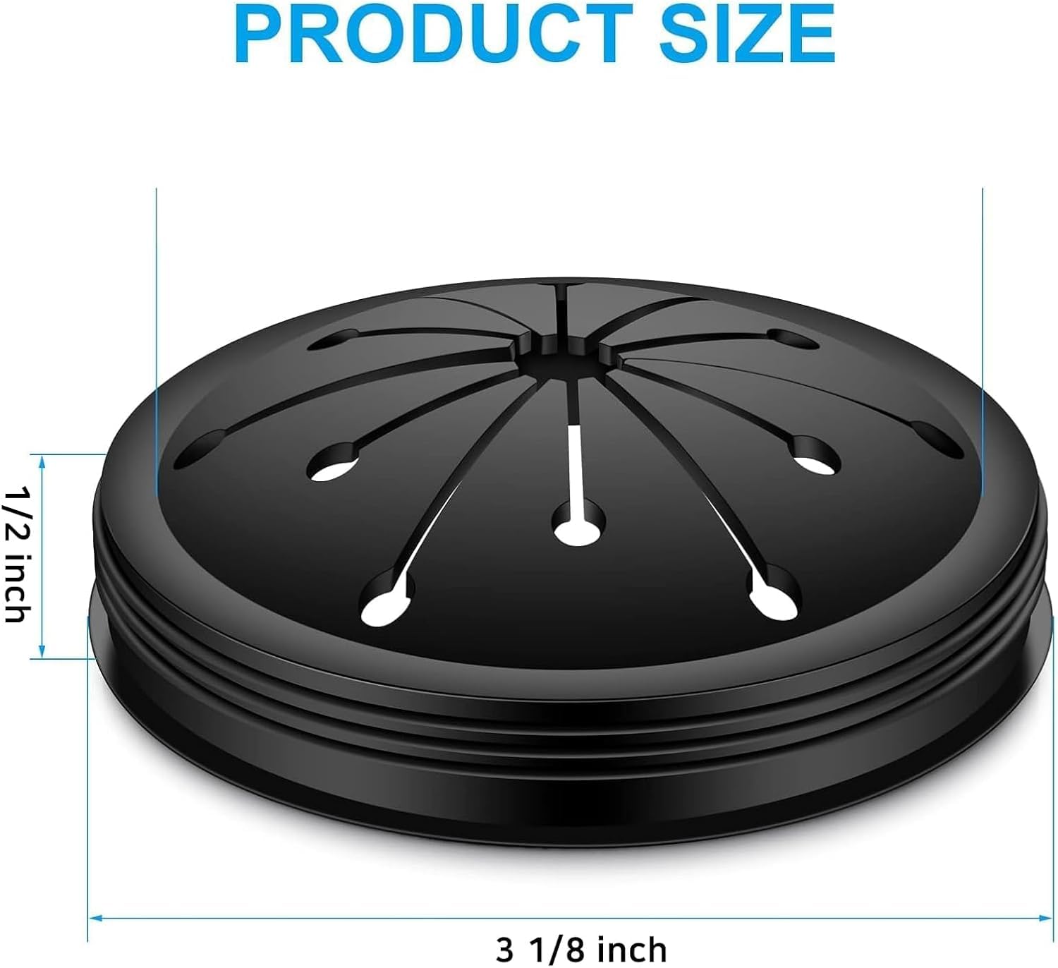 Garbage Disposal Splash Guard, NodeMonkes Rubber Drain Insert, Kitchen Sink Drain Splash Guard, Rubber Accessories for Whirlaway, Waste King and GE Models (3-1/8 Inch)