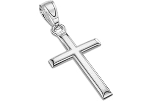 ZENLUNANO Exquisite Cross Necklace for Men and Women, Silver/Gold/Black Cross Chain with Top-grade 316L Stainless Steel Cross Pendant, 18-24 Inch Box/Byzantine Chains