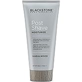 Blackstone Men's Grooming Post Shave Moisturizer with Tea Tree Oil, Shea Butter, Vitamin E, &amp; Aloe | Soothing Cooling Balm | &amp; Paraben Free | Sandalwood (6 oz)
