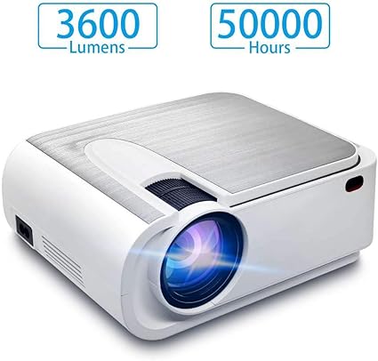 Video Projector,Full HD LED 3600 Lux Mini Partable Projector 2019 New,1080p and 300 Display 50000 Hours Projector for Home Movie,Compatible with TV ...