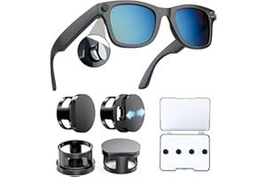 PONJEL 4PCS LED Light Cover for Ray-Ban Meta Glasses, Light Blocker Covers Compatible with RayBan Meta Wayfarer, Skyler, Oakley, Headliner Accessories, Blackout LED Blocking Cover for Meta Glasses