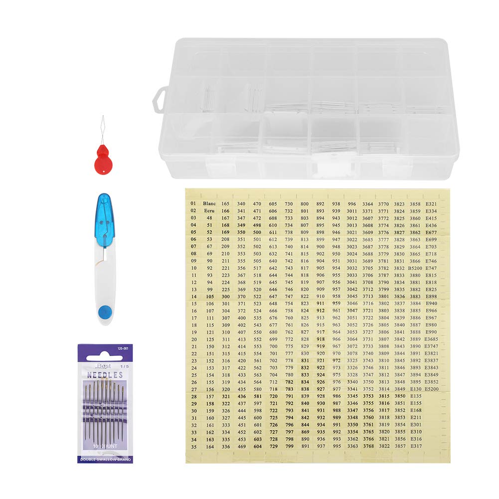 Plastic Floss Bobbins, Cross Stitch Winding Plastic Floss Bobbins Remaining Line Management Board Embroidery Set, White