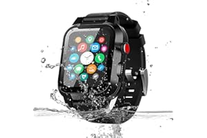 MIZUSUPI for Waterproof Apple Watch Case 42mm 45mm 44mm 41mm 40mm 38mm,IP68 Waterproof with Band and Screen Protector for Apple Watch Series 8 7 6 5 4 3 2 SE SE2, Full Body Rugged Protective Case