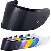 VCOROS Stream II Helmet Face Shield Tinted Visor FF808 Repalcement | Impact-Resistant,UV400 Protection, Motorcycle Tinted Face Shield for FF808 Stream II,Helmet Visor Accessories Replacement