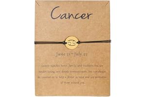 XUN Zhe Silver Zodiac Bracelet Constellation Sign Bracelet for Women.12 Astrology Horoscope Bracelet/Anklet Friendship Couple Jewelry with Card