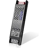 PZETCEIR LED Driver 24V 150W 6.5A Slim LED Power Supply, AC 100-250V to 24V DC Adapter, Constant Voltage Transformer for LED 