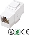 iMBAPrice RJ45 Female to Female UTP CAT6 Keystone Inline Coupler, White (IMBA-C6KC-WT-1PK)