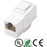 iMBAPrice RJ45 Female to Female UTP CAT6 Keystone Inline Coupler, White (IMBA-C6KC-WT-1PK)