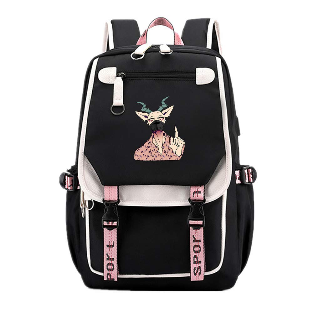 Anime BEASTAR Nylon Travel Backpack Large School Bags Cartoon Bookbag USB Charging Laptop Bagpack Wa