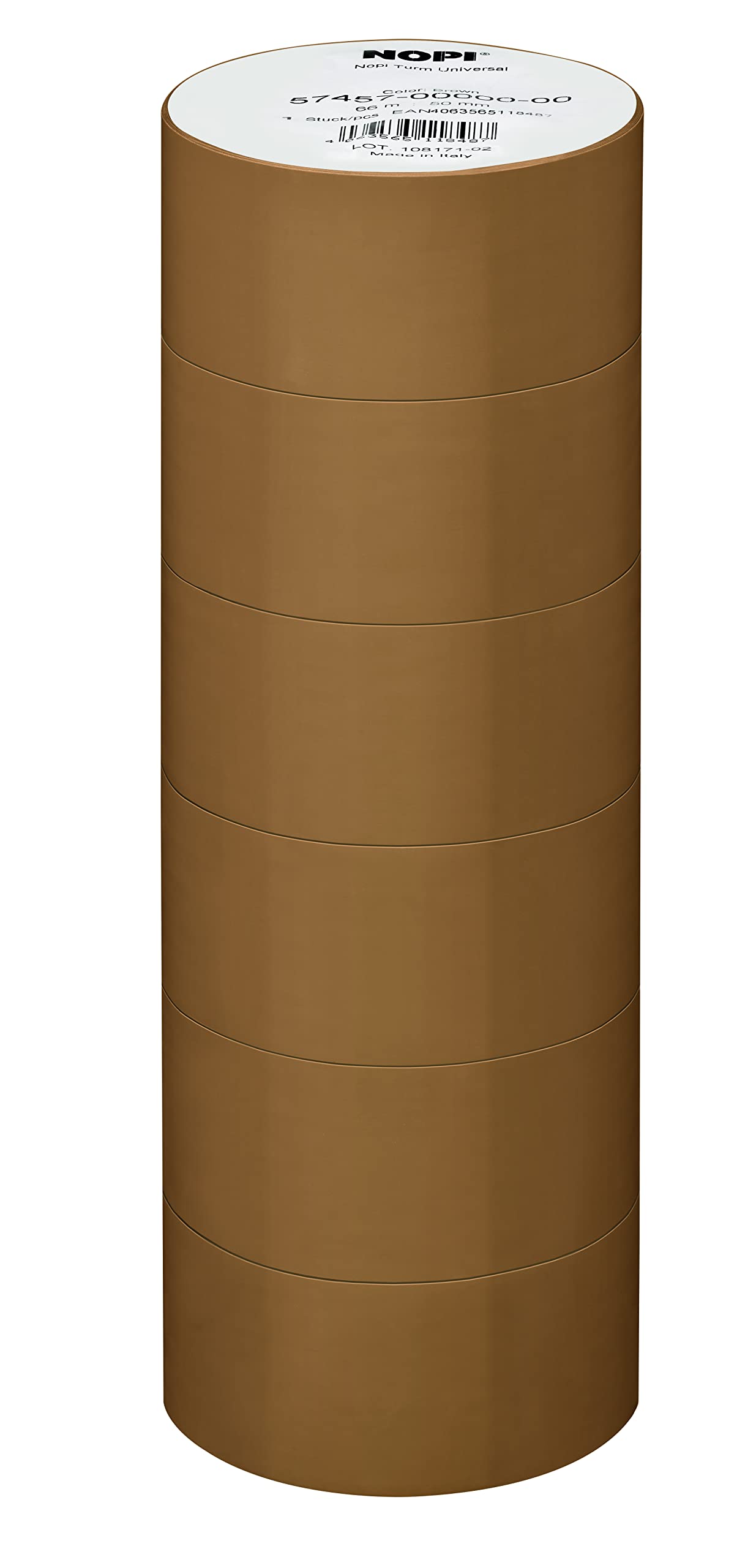 NOPI Universal Packing Tape Brown, Pack of 6-66m:50mm