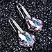 EleQueen 925 Sterling Silver CZ Baroque Drop Hook Earrings Adorned with Swarovski Crystals