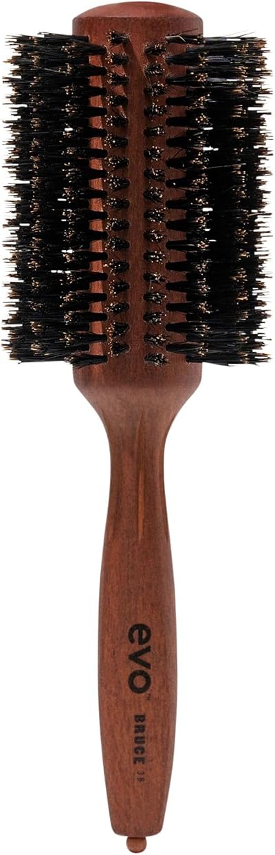 EVO Bruce Bristle Radial Brush 38mm Small Styling Brush Natural Boar Bristles