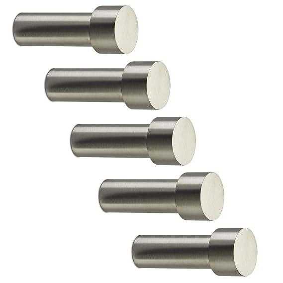 5 Stück SO-TECH® Garderobenhaken TUULA II echt Edelstahl 50 mm - Design trifft auf Funktion - Kleiderhaken Wandhaken Mantelha