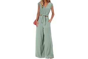 dowerme Women's Summer 2 Piece Outfits Cap Sleeve Strappy Crop Top Wide Leg Pant Sets Casual Tracksuit Lounge Wear 2025