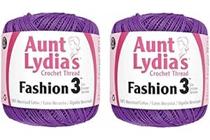 Aunt Lydia's Crochet Thread - Size 3 - (2-Pack) Purple