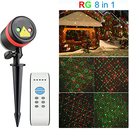 Christmas laser lights outdoor - surlight r & g 8 i…