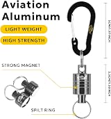 SF Strongest Magnetic Release Holder with Coiled Lanyard Aluminum Alloy Hook view 2