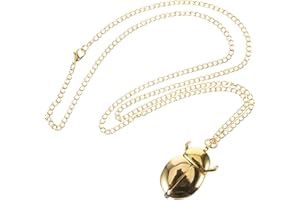 CLISPEED Vintage Beetle Pocket Watch Necklace for Women Small Analog Pendant with Creative Beetle Design Chic