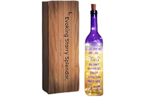 Healemo 2024 Unique Christmas Gifts for Women - Friendship Friend Gifts for Women, Wine Bottle Lights with Cork, Birthday Friendship Gift Ideas for Women Who Have Everything Girls Boys (Purple)