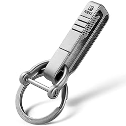 FEGVE Belt Key Clip with Key Ring and D-shaped