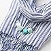 Stylish Baby Teething Necklace for Mom and Safe for Baby - BPA-Free and FDA-Approved - 'Nathan' (Teal White) - My Baby Chews