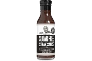 G Hughes Sugar Free, Steak Sauce - Gluten Free Steak Sauces, Sugar Free Steak Sauce, Sugar Free BBQ Sauces, Gluten Free BBQ Sauces, No Preservatives, No Added Sugar - 13 Oz (1-Pack)