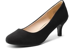 DREAM PAIRS Women's Luvly Bridal Wedding Party Low Heel Pump Shoes