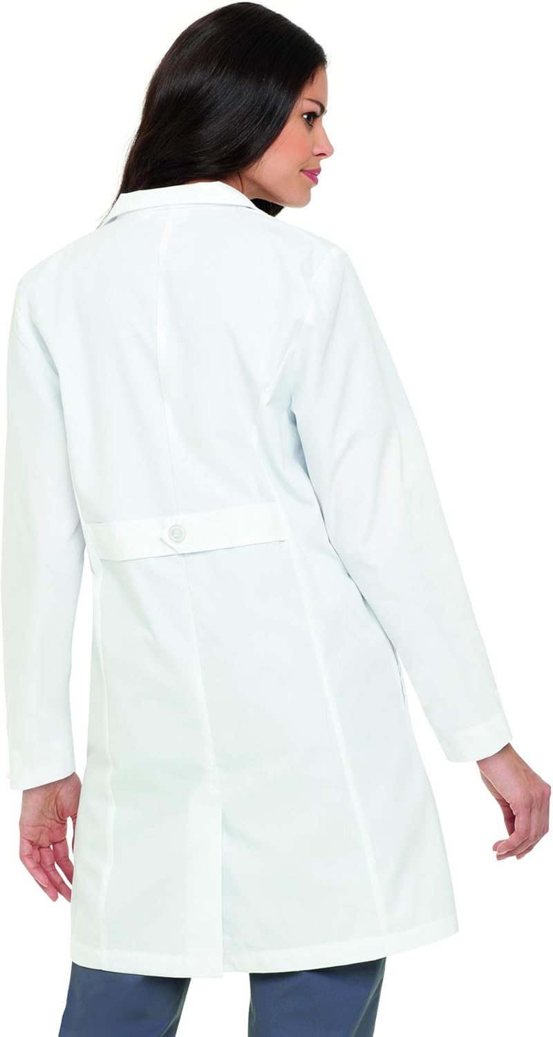 3-Pocket, Classic Relaxed Fit Notch Collar Medical Lab Coat 3155: Clothing