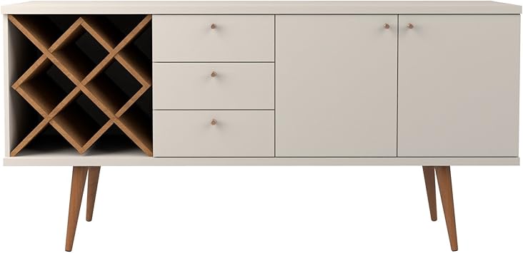Amazon Com Modern Buffet Sideboard With Wine Rack Shelves 3